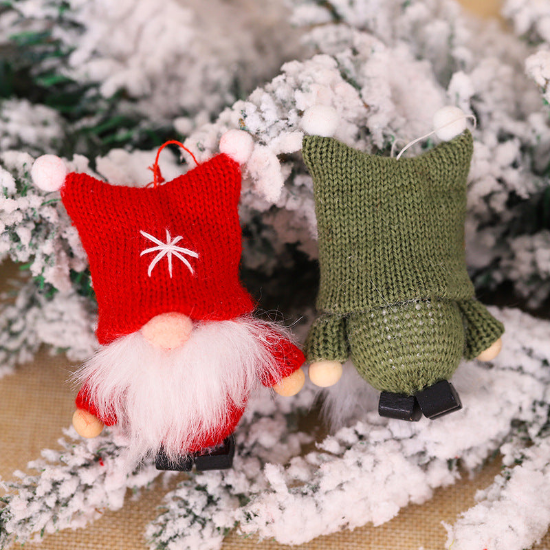 Wholesale Christmas Decoration Wool Knitted Faceless Doll